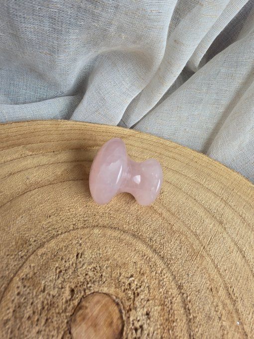 Gua-sha champignon quartz rose